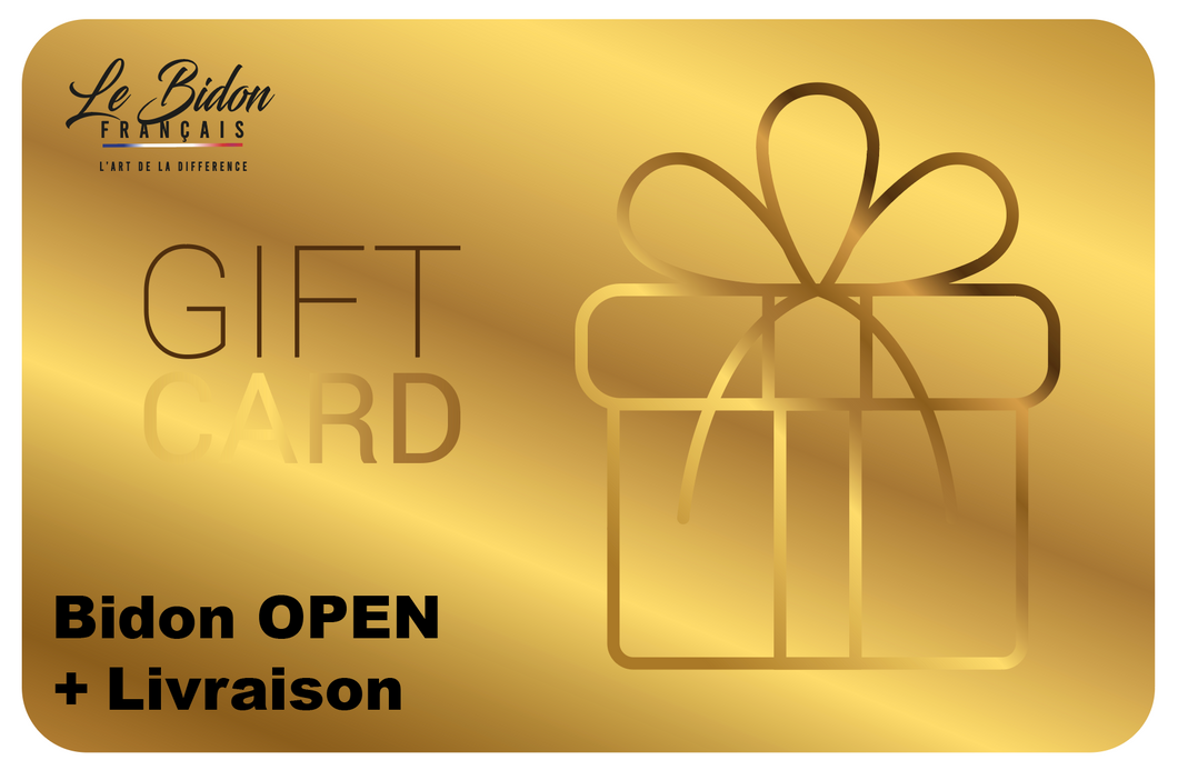 Cartes Cadeaux Bidon OPEN