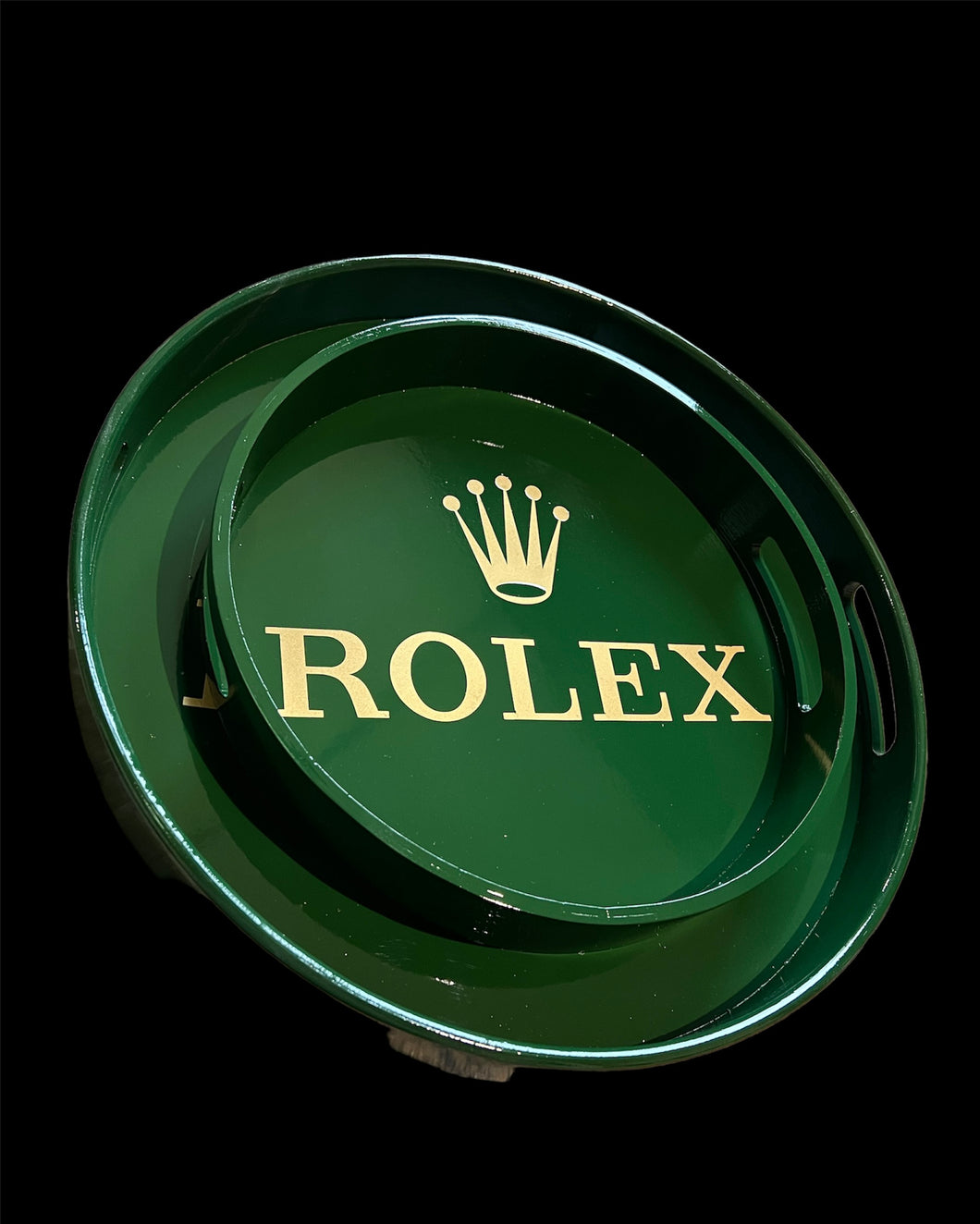 Plateau bois Rolex Modèle rond